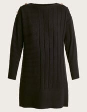 Jo Sweater Dress, Black (BLACK), large