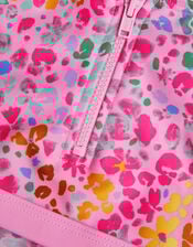 Leopard Print Sporty Bikini Set, Pink (PINK), large