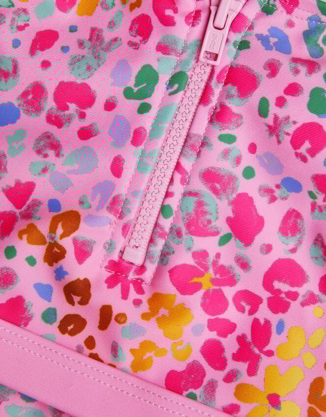 Leopard Print Sporty Bikini Set, Pink (PINK), large