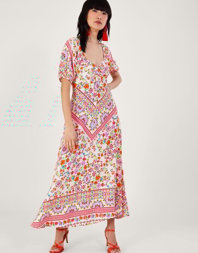 Julietta Floral Maxi Dress, Ivory (IVORY), large