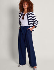 Samara Stripe Cardigan, Blue (BLUE), large