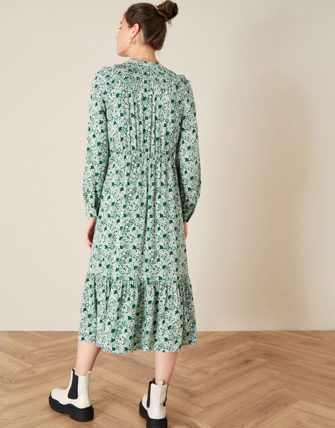 Frida Floral Print Dress, Green (GREEN), large
