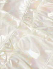 Marble Effect Metallic Padded Coat, Ivory (IVORY), large