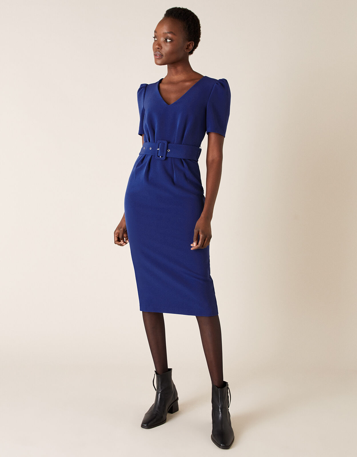 Belted outlet shift dress
