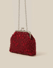 Taylor Beaded Bag , Red (BURGUNDY), large