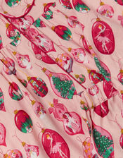 Christmas Bauble Print Long Pyjamas Set, Pink (PINK), large