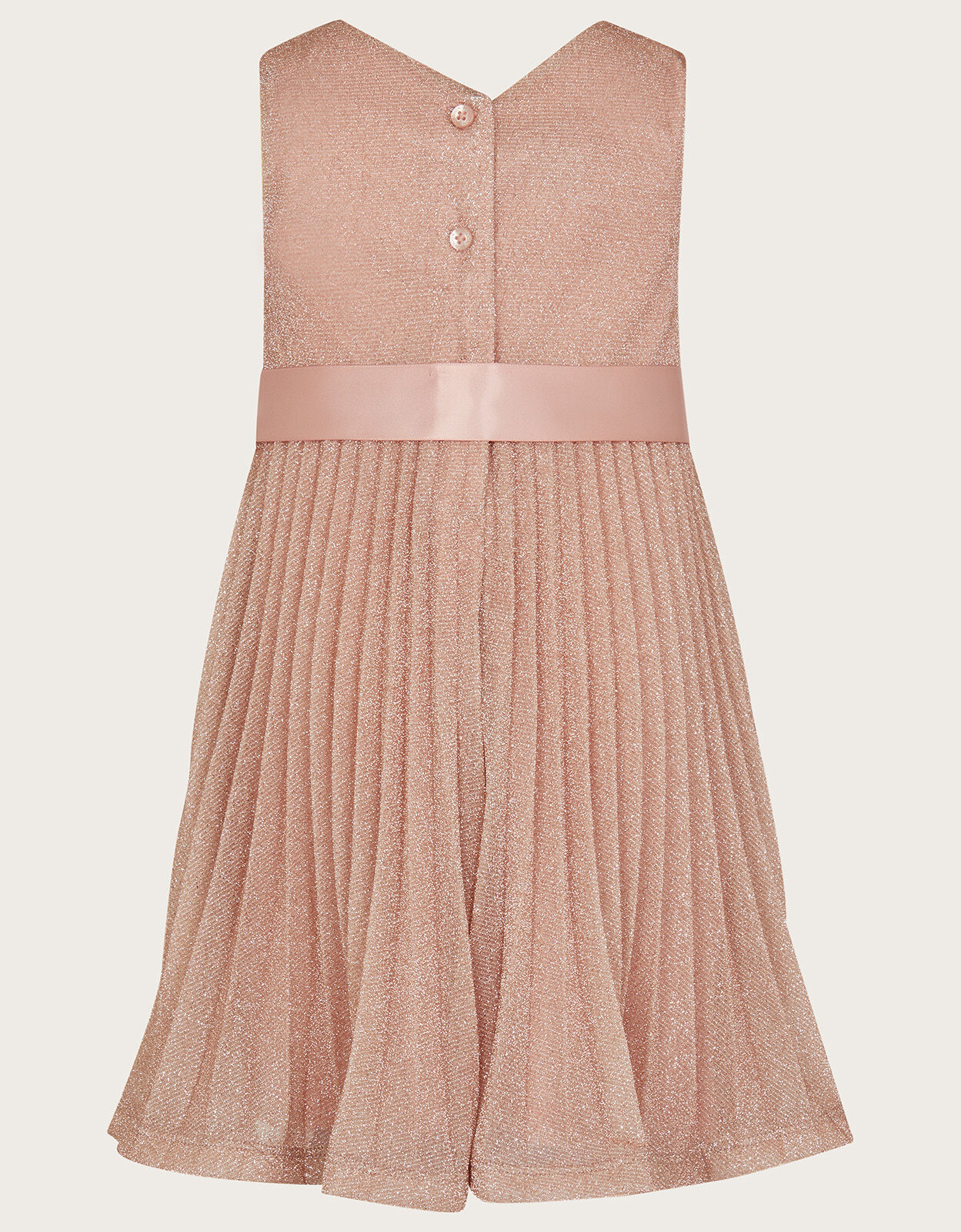 Baby Gilded Roses Pleated Dress Pink