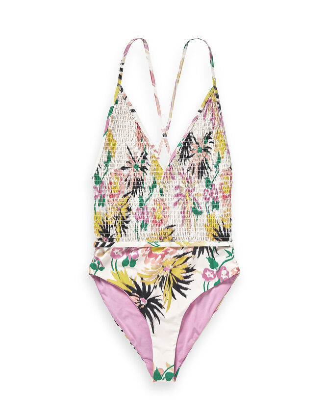 Scotch and Soda Smocked Detail Swimsuit Multi