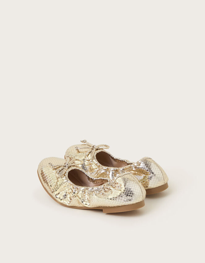 Foldable Ballet Flats, Gold (GOLD), large