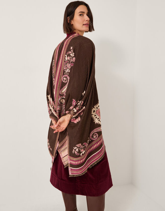 Crissy Jacquard Wrap Cardigan, Pink (PINK), large