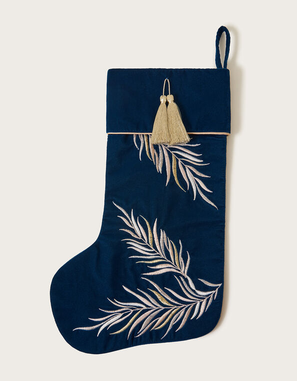 Velvet Feather Stocking, Teal (TEAL), large