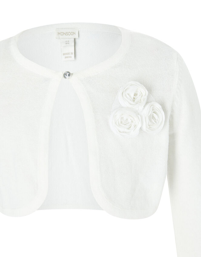 Colette 3D Flower Cardigan in Organic Cotton, , large