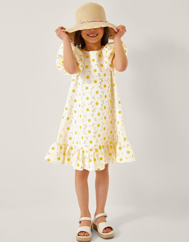 Zaria Daisy Lace Swing Dress, Ivory (IVORY), large
