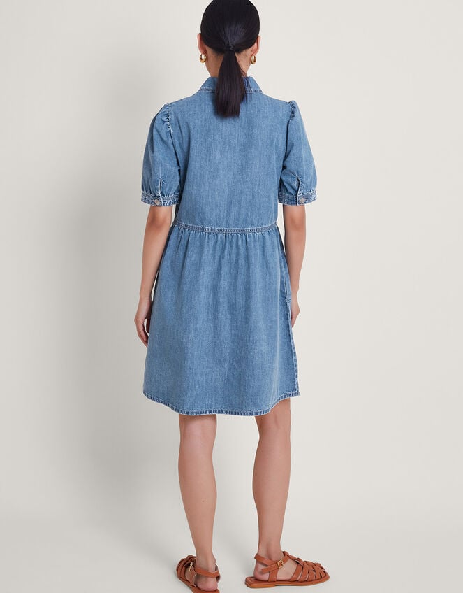 Adeena Denim Mini Dress, Blue (DENIM BLUE), large