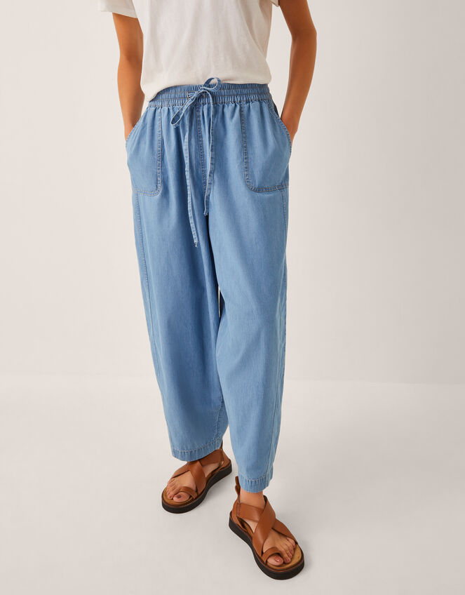 Jade Lightweight Barrel Jeans, Blue (DENIM BLUE), large