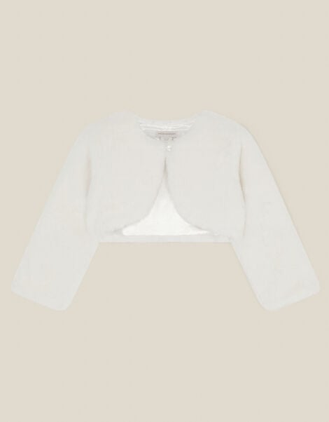 Baby Lara Faux Fur Jacket, Ivory (IVORY), large