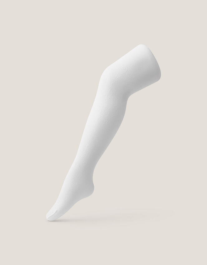 Baby Butterfly Lace Tights, White (WHITE), large