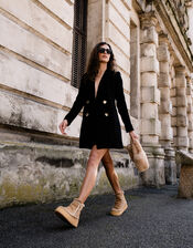 Laidback London Setsu Platform Suede Ankle Boots, Camel (BEIGE), large