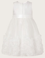 Baby Odette Blossom 3D Dress, Ivory (IVORY), large