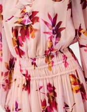 Mabel Long Sleeve Floral Maxi Dress, Pink (PINK), large