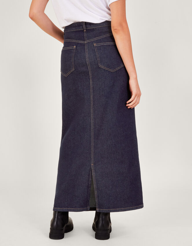Mia Denim Maxi Skirt, Blue (INDIGO), large