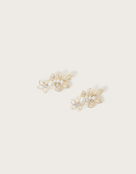 Leaf Wire Flower Clips Set of Two, , large