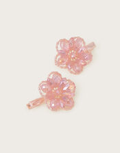 2-Pack Jewel Encrusted Flower Clips, , large