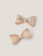 Embellished Pearl Bag & Hair Clip Set, , large