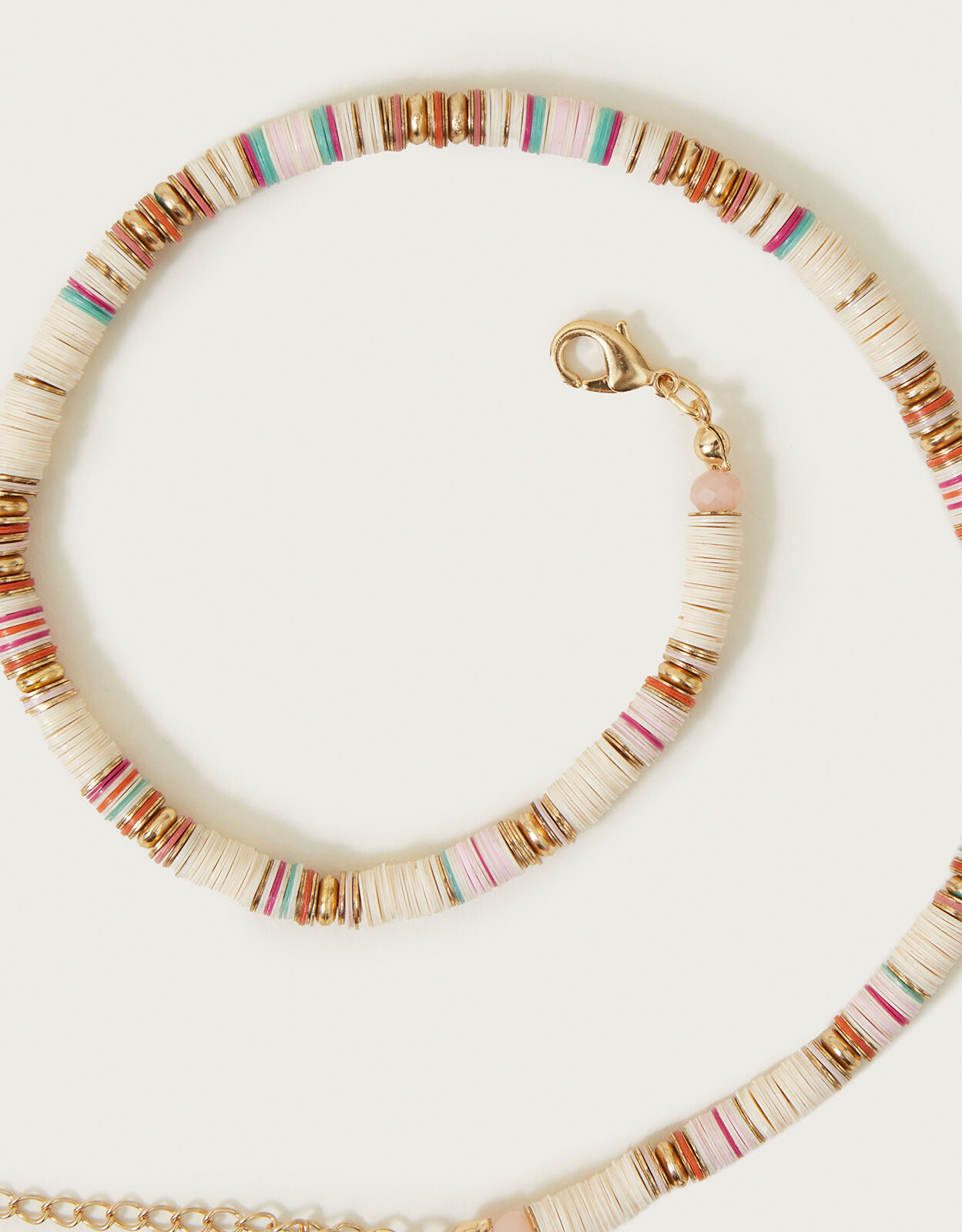 Flat bead hotsell necklace