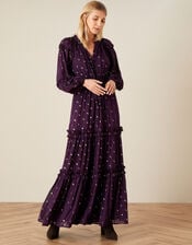 Adena Maxi Dress, Purple (PURPLE), large