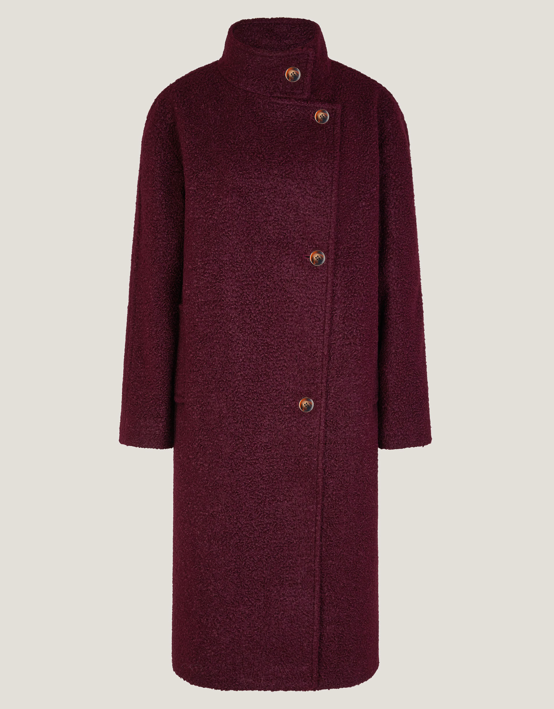 Freya Bouclé Coat Red | Women's Coats | Monsoon US.