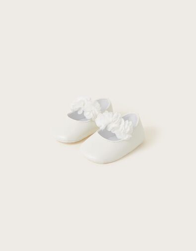 Shimmer Corsage Booties Ivory, Ivory (IVORY), large