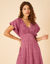 Donna Satin Jacquard Maxi Dress, Pink (ROSE), large