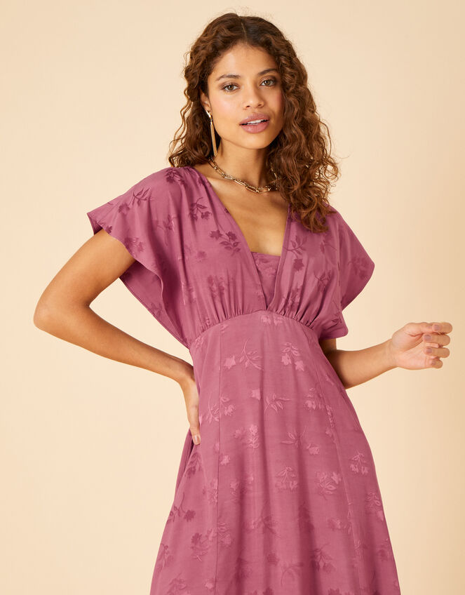 Donna Satin Jacquard Maxi Dress, Pink (ROSE), large