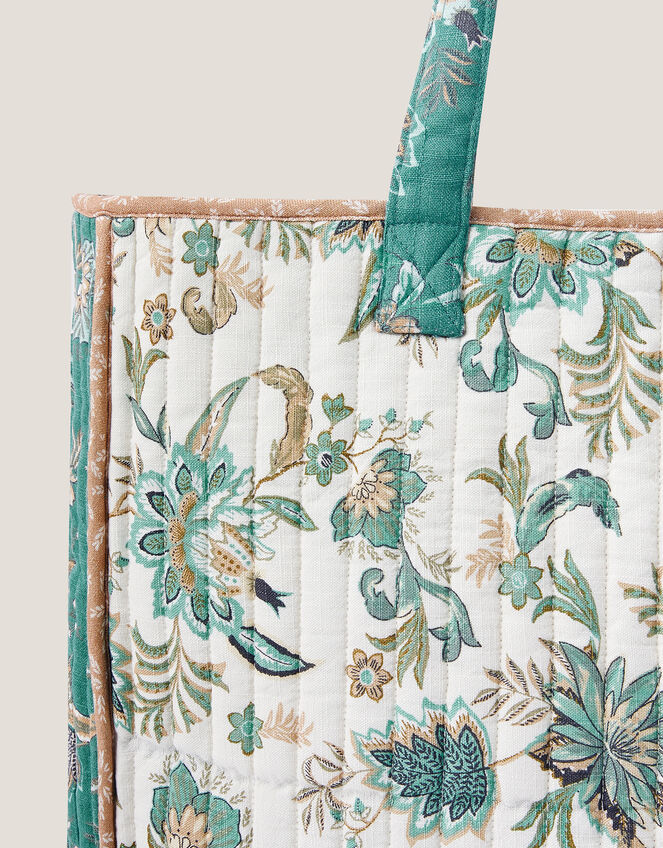 Saoirse Floral Quilted Tote Bag, , large