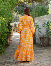 La Galeria Elefante Jodie Flamenco Maxi Dress, Orange (ORANGE), large