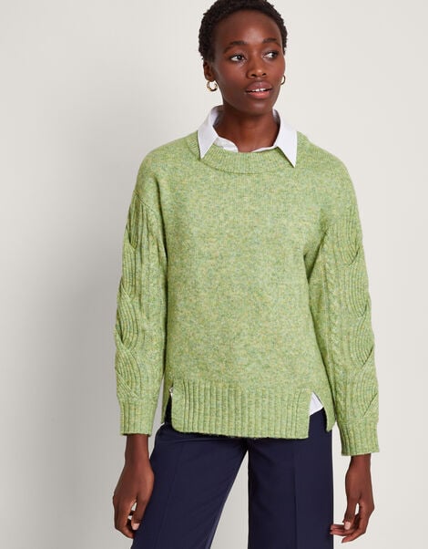 Connie Cable Jumper, Green (GREEN), large