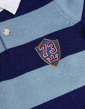 Varsity Stripe Polo Jumper, Blue (BLUE), large