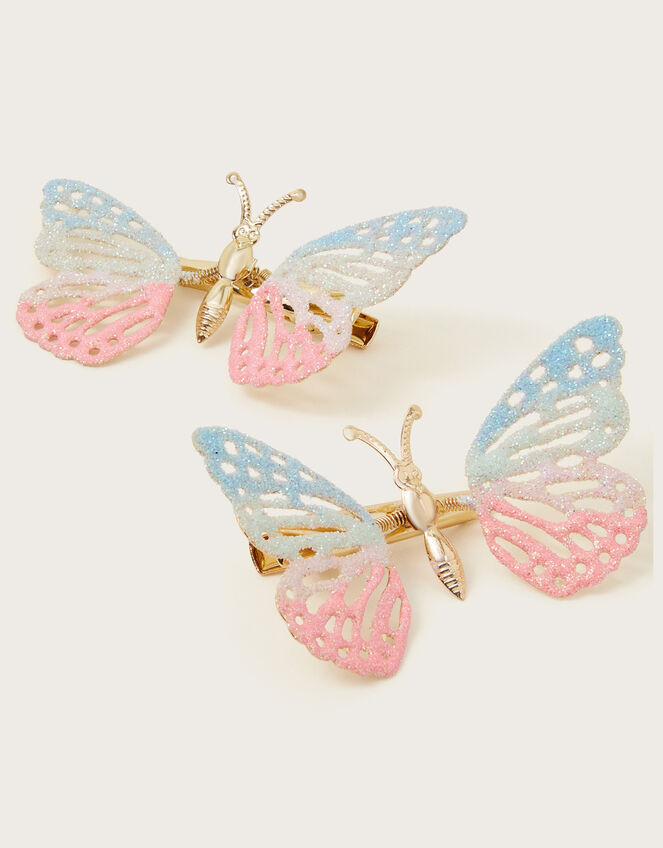 2-Pack Flutter Butterfly Hair Clips, , large