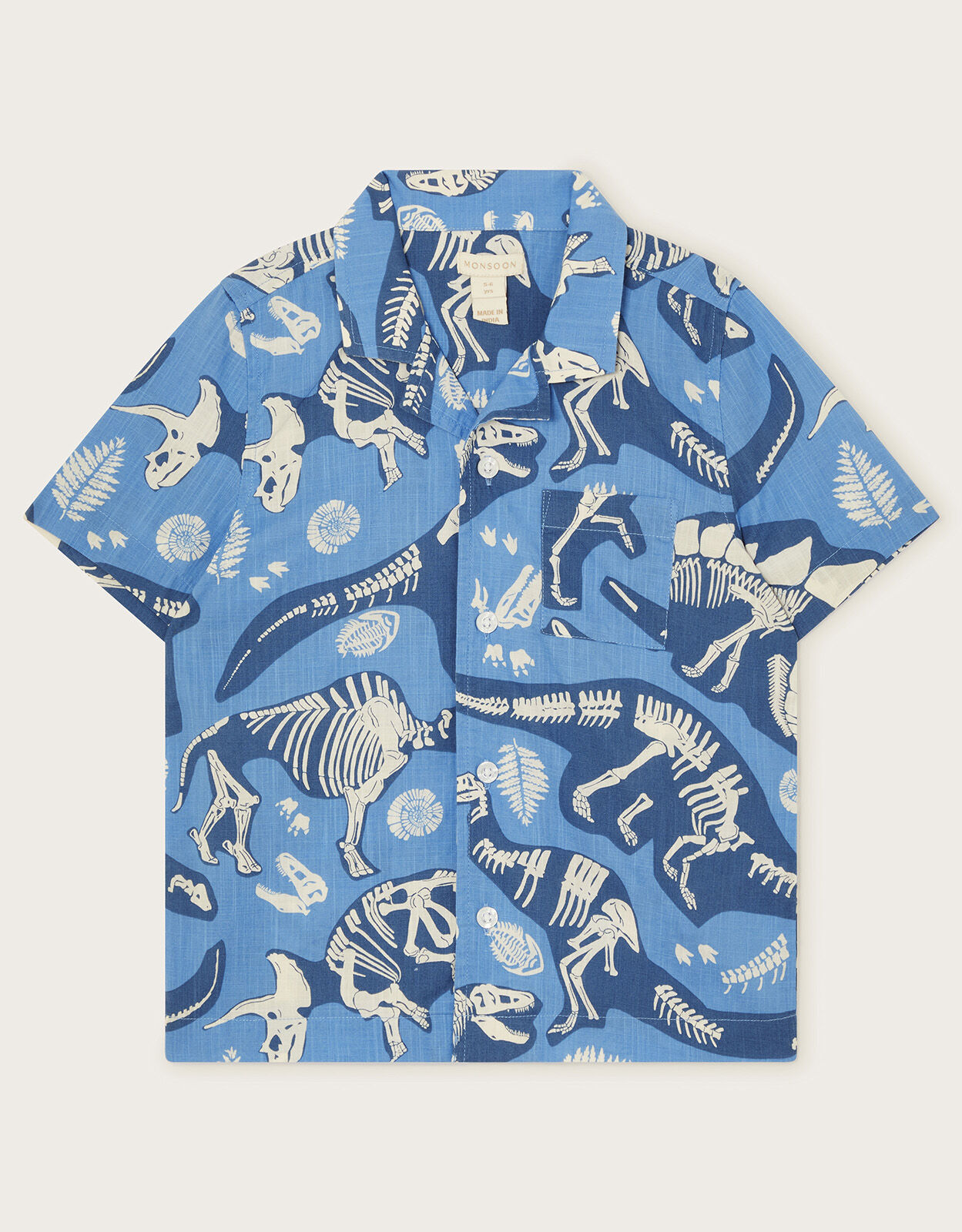 Dinosaur Bone Shirt Blue Boys Tops T shirts Monsoon ROI