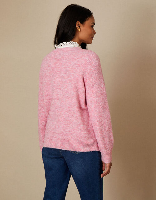 Floral Embroidered Crewneck Jumper Pink Jumpers Monsoon Global