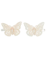 Tasmin Sparkly Butterfly Hair Clip Set, , large