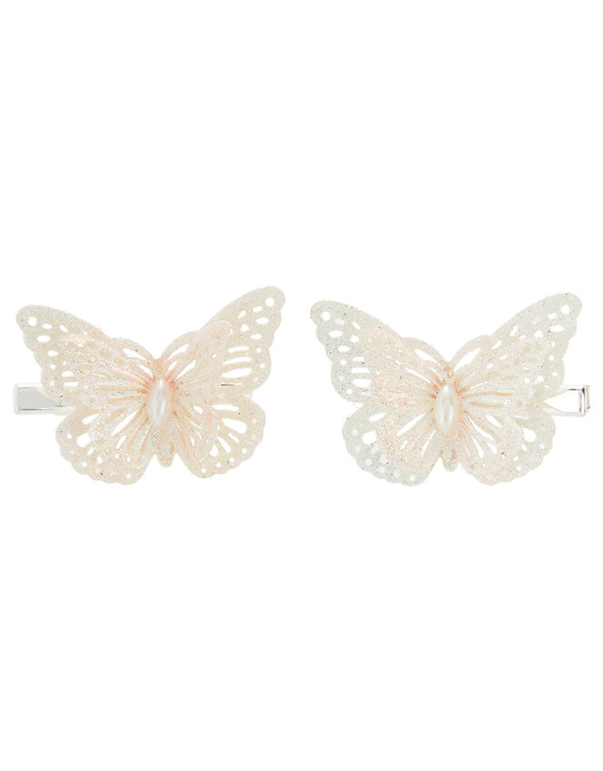 Tasmin Sparkly Butterfly Hair Clip Set, , large