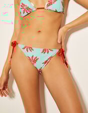 Pamela Palm Print Bikini Bottom, Green (MINT), large