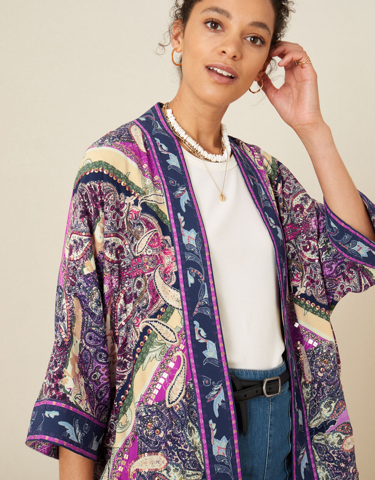 Paisley kimono jacket sales