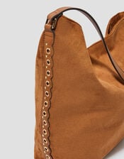 Tori Faux Suede Hobo Bag, , large