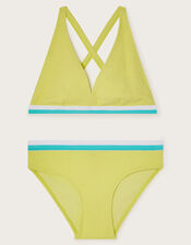 Color Block Bikini Set, Green (LIME), large