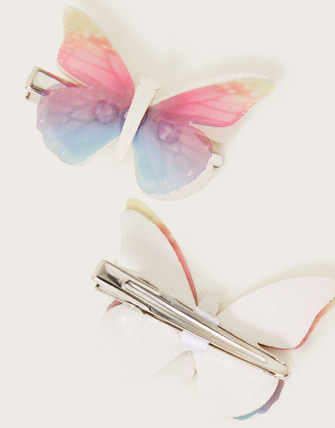 Rainbow Butterfly Clips Set of Two, , large
