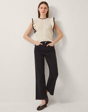 Ruby Wide Leg Jeans, Black (BLACK), large