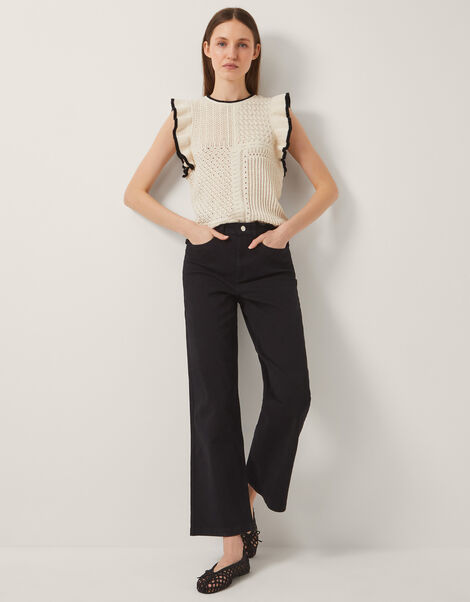 Ruby Wide Leg Jeans, Black (BLACK), large